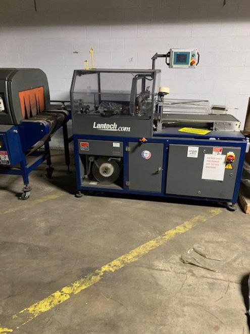 Lantech SW-1000 Intermittent Motion Belt Feed Side Seal Wrapper w/ Lantech ST-900 Heat Tunnel