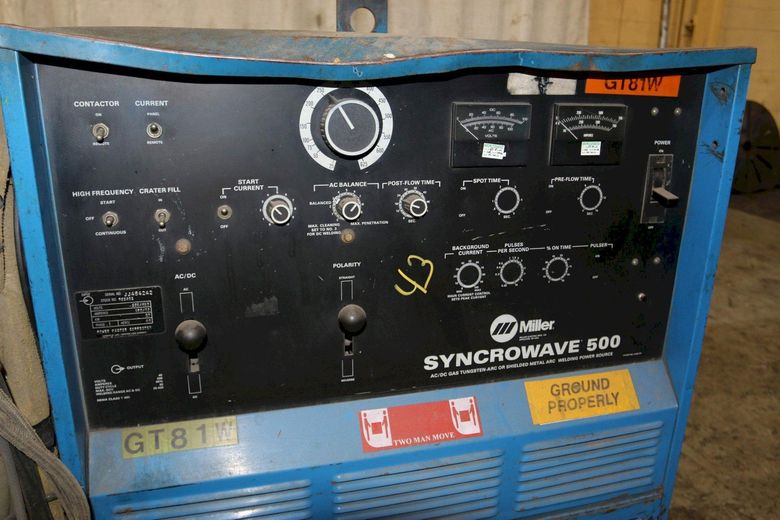 500 AMP MILLER SYNCROWAVE 500 WELDER: STOCK #71304