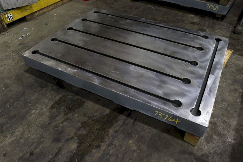 43-1/2" X 59" X 4" T SLOTTED STEEL LAYOUT PLATE: STOCK #73766