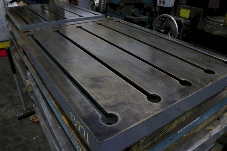 43-1/2" X 59" X 4" T SLOTTED STEEL LAYOUT PLATE: STOCK #73771