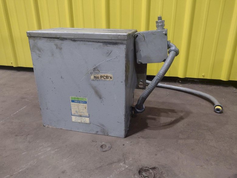 6 KVA HEVI-DUTY 240 - 480 VOLT 3-PHASE GENERAL PURPOSE TRANSFORMER: STOCK #19291