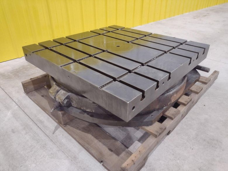 36" X 36" LUCAS T SLOTTED PNEUMATIC AIR LIFT ROTARY TABLE: STOCK 18366