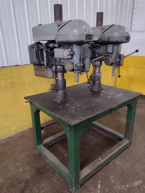 2 SPINDLE 20" ATLAS CLAUSING MODEL #1800 GANG DRILL WITH POWER FEED: STOCK #16676