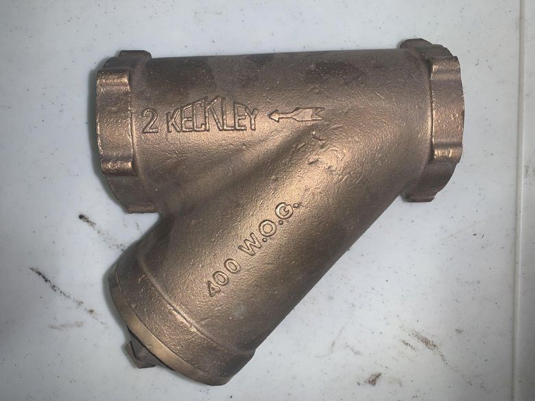 2" KECKLEY BRONZE THREADED Y STRAINER 400 W.O.G STOCK #16395