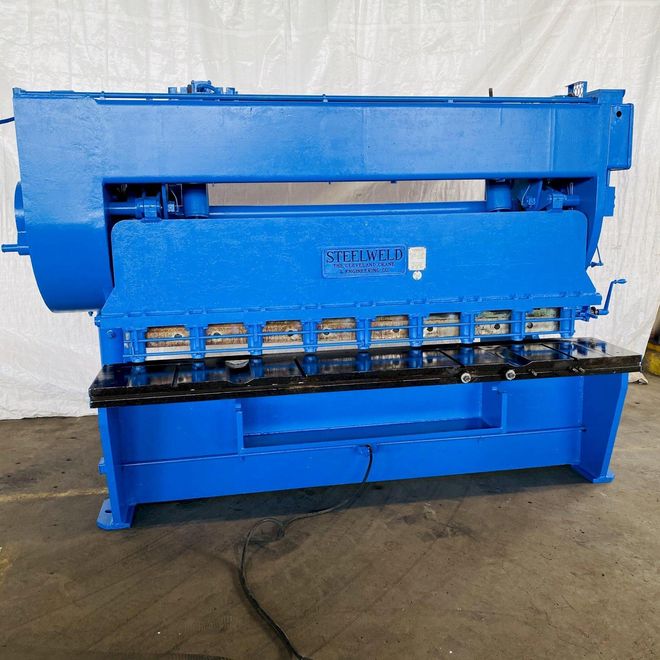 8' X 1/4" STEELWELD MODEL 4B-B MECHANICAL SHEAR: STOCK #14673