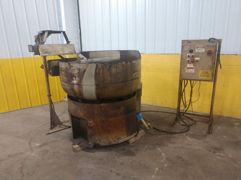 5 CUBIC FOOT ROTO-FINISH MODEL #ER-405D-00-A30 "SPIRATRON" VIBRATORY BOWL FINISHER: STOCK #13508