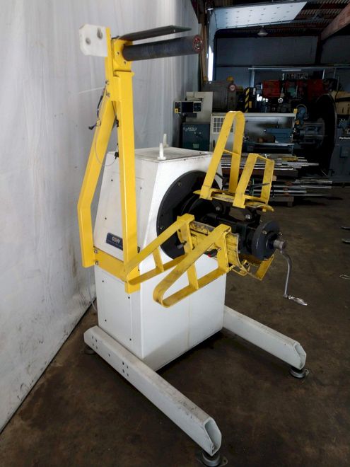 1100 LB X 16" GSW MODEL #MHM0.5/1250SO SERVO MOTORIZED COIL REEL UNCOILER, NEW 1999: STOCK 12985