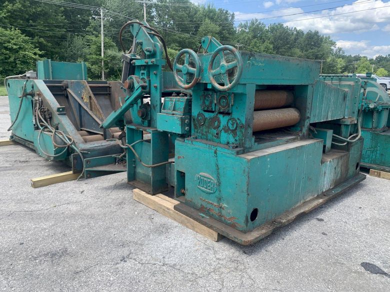20,000 LB X 30" X .500" YODER COIL CRADLE & STRAIGHTENER FEED LINE: STOCK #13050