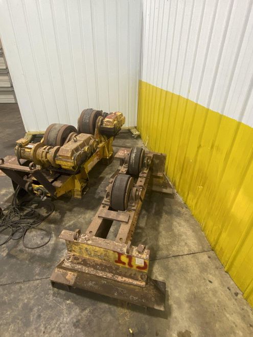 60 TON WELDWIRE MODEL #WER-60 POWERED TANK TURNING ROLLS WITH IDLER: STOCK #16906