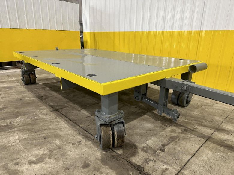 10,000 LBS X 120” X 78” HEAVY DUTY ROLLING TRANSFER CARTS: STOCK #19977