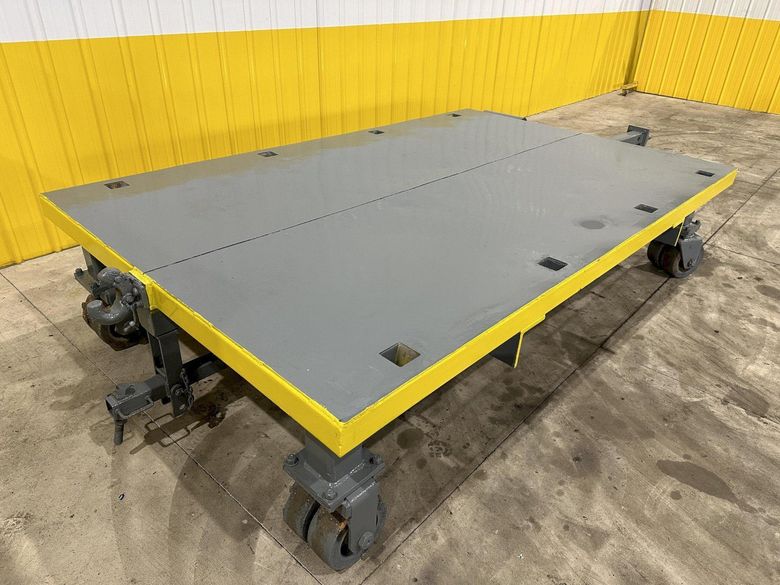 10,000 LBS X 120” X 78” HEAVY DUTY ROLLING TRANSFER CARTS: STOCK #19983