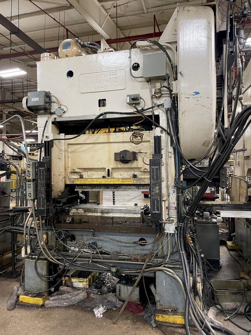 110 TON BROWN & BOGGS MODEL HP2-110 SRAIGHT SIDE PRESS: STOCK #15350