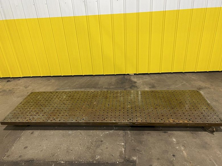 102" X 30" X 2" DRILLED & TAPPED STEEL LAYOUT PLATE: STOCK #18318