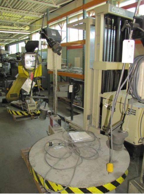 5000 LB 2.5 TON X 42" DURANT TOOL MODEL R50-25 MOTORIZED HORIZONTAL COIL REEL PALLET DECOILER: S