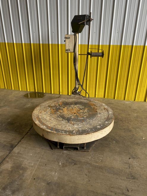 5000 LB X 48" DURANT MODEL #R-5025 MOTORIZED HORIZONTAL PALLET DECOILER: STOCK #15424