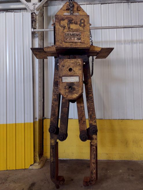 80,000 LB 40 TON SIEMENS MODEL #CF-8 POWERED ADJUSTABLE COIL GRAB LIFTER: STOCK #15087