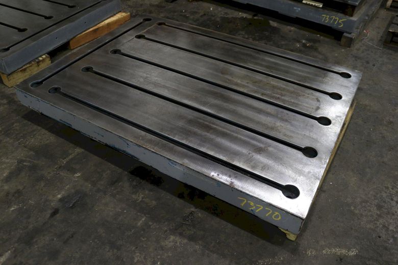 43-1/2" X 59" X 4" T SLOTTED STEEL LAYOUT PLATE: STOCK #73770