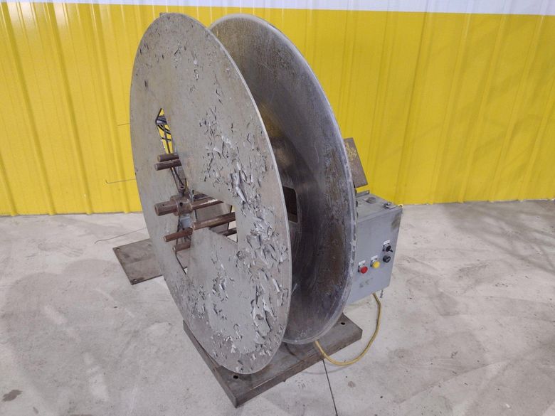 500 LB X 10" JACO MODEL #JVRE-510-1 MOTORIZED UNCOILER COIL REEL: STOCK #20086
