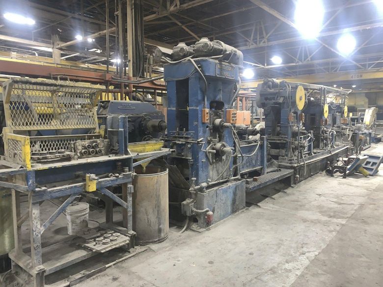 4 STAND FENN / WATERBURY FARRELL FLAT WIRE ROLLING MILL LINE: STOCK #13899