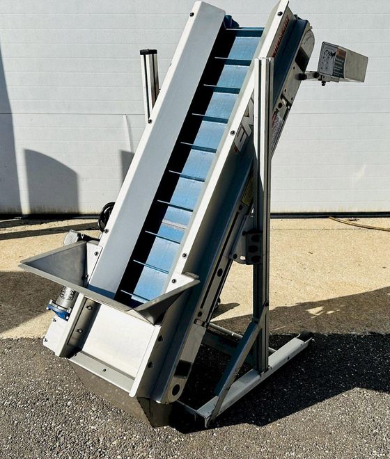 EMI Plastics Equipment  |  EAC12 - 48 - 40  |  12” x 48" Incline Belt Conveyor