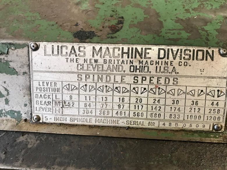 5" LUCAS TABLE HORIZONTAL BORING MILL: STOCK #68297