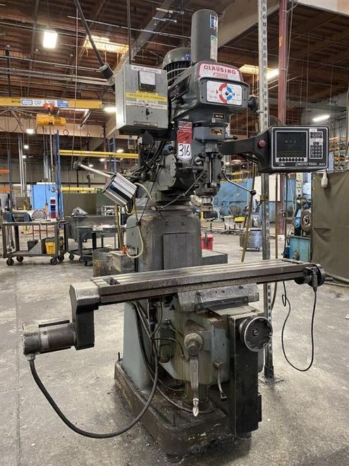 3 HP CLAUSING KONDIA MODEL FV-A PROTOTRAK MX2 CNC  VERTICAL KNEE MILL: STOCK #13022