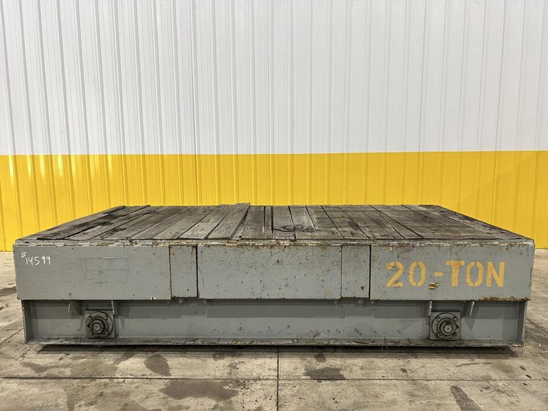 20 TON X 60" X 120" RAIL MOUNTED HEAVY DUTY TRANSFER CART: STOCK #14599