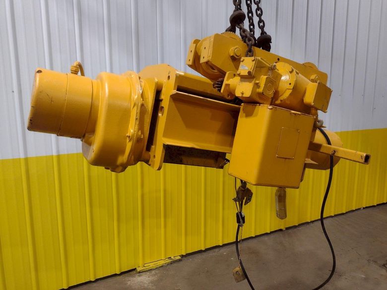 5 TON YALE MODEL #BE050X026L15S CABLE HOIST WITH POWER TROLLEY: STOCK #16590