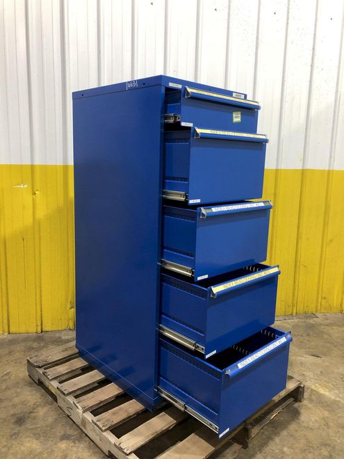 5 DRAWER EQUIPTO 22" X 28" X 59" TOOL STORAGE CABINET: STOCK #16625