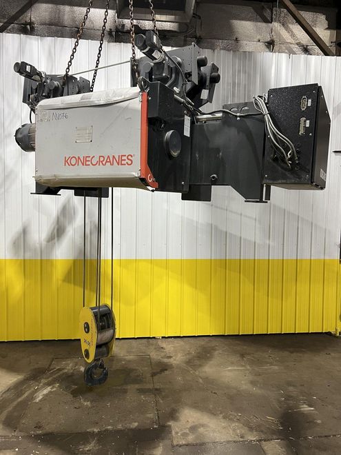 17.5 TON (2014) KONE-CRANES MODEL #CXT60410160P75GGN0S SINGLE GIRDER OVERHEAD CRANE HOIST & TROL