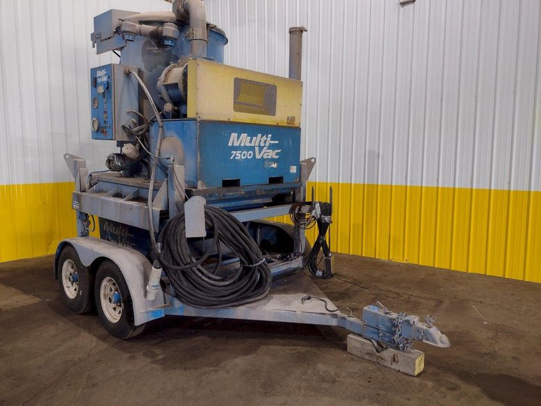 75 HP X 2 YARD MULTI-VAC MODEL #7500 MILLENIUM SERIES PORTABLE TRAILER MOUNTED VACUUM SYSTEM: ST