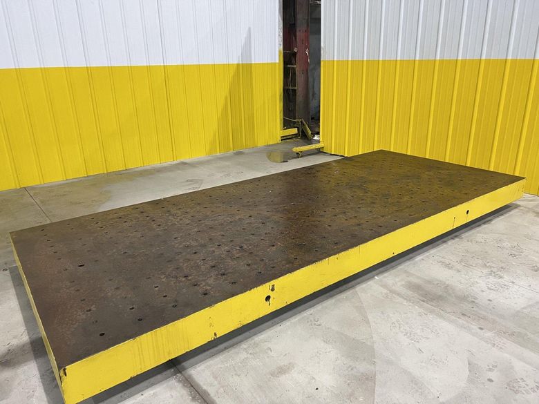 144" X 60" X 7" THICK SOLID STEEL BOLSTER PLATE: STOCK 20074