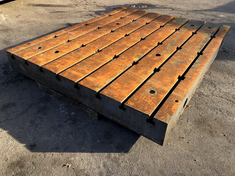 96" X 120" X 12" T-SLOTTED LAYOUT FLOOR PLATE: STOCK 17537
