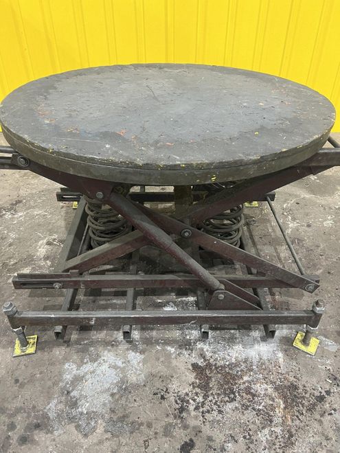43" X 43" X 34" MECHANICAL SPRING LIFT TABLE: STOCK #20138
