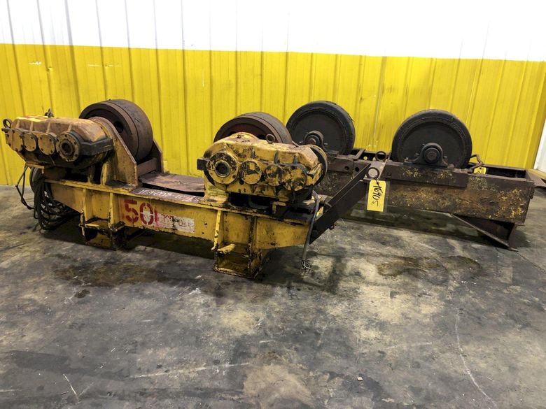 60 TON WELDWIRE MODEL #WER-60  POWERED TANK TURNING ROLLS WITH IDLER: STOCK #16905
