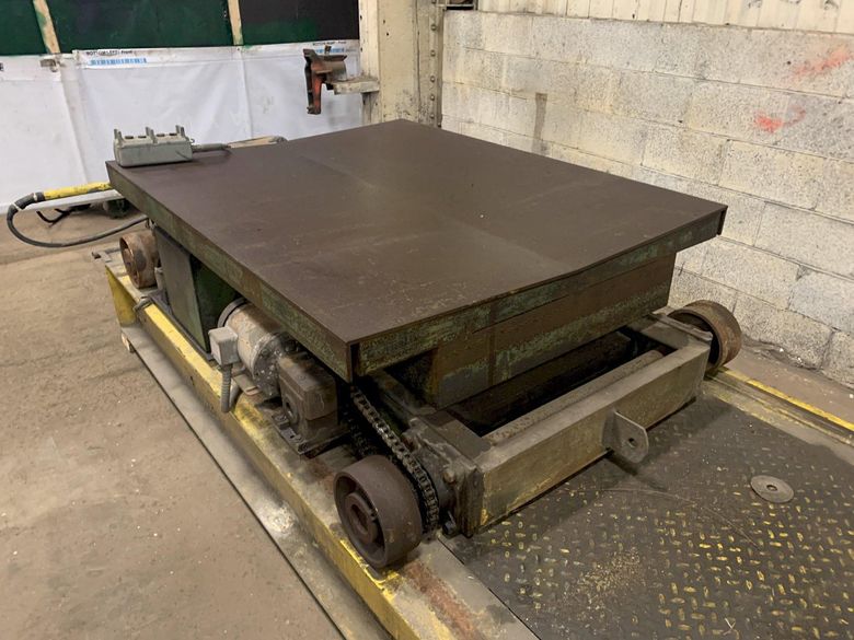 20,000 LB 10 TON AMERICAN TORKLIFT TRAVERSING & ELEVATING HYDRAULIC COIL CAR: STOCK #12127