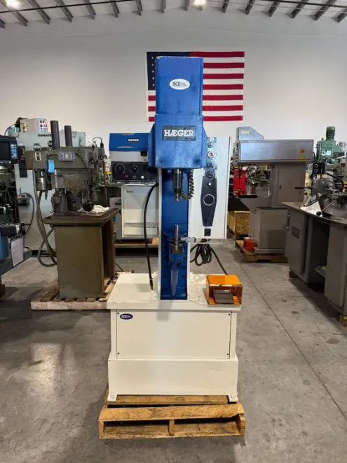 HAEGER HP6-B  6 Ton Hydraulic Insertion Press & Autofeed Bowl USA #7497