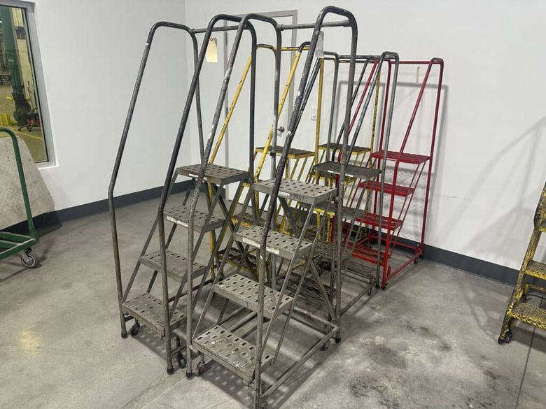 4ft Rolling Metal Staircase Ladders (6 available)
