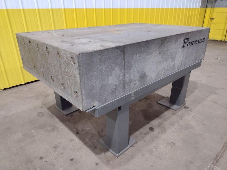 73.5" X 46.5" X 18.5" PORTAGE MITCHELL GRANITE LAYOUT SURFACE PLATE: STOCK #19744