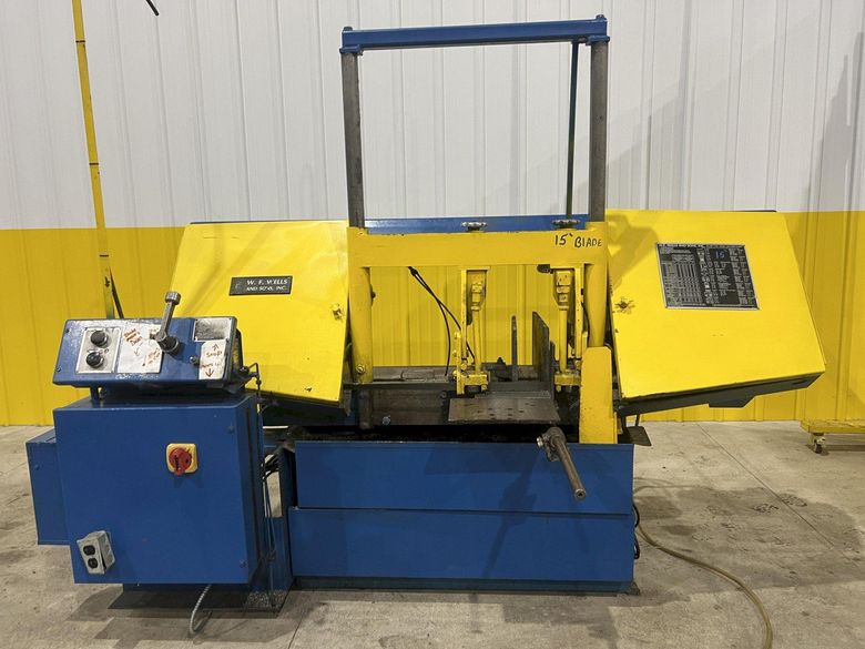 15" X 17" WF WELLS MODEL #F-15 TWIN POST HORIZONTAL BANDSAW: STOCK #20619