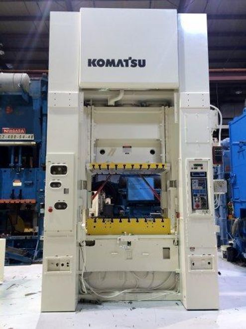 300 Ton Komatsu E2M-300 Mechanical Straight Side Metal Stamping Press For Sale, Under Power!