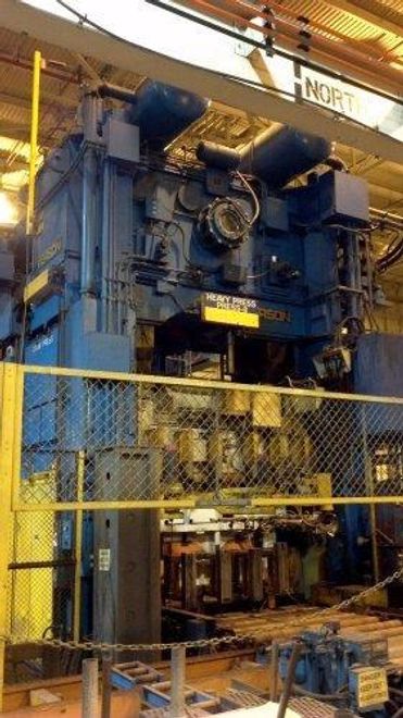 800 Ton Verson LE4-800-120-60t, Link Drive Straight Side Mechanical Metal Stamping Press, Year 1