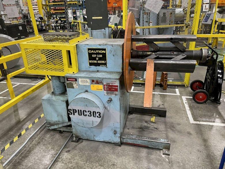4000 lbs x 18" Wide Air Feeds Inc. Motorized Coil Reel