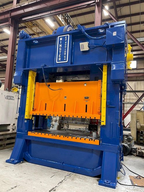 400 ton Minster E2-400-108-54 Hevi-Stamper Straight Side Mechanical Metal Stamping Press, Rebuil