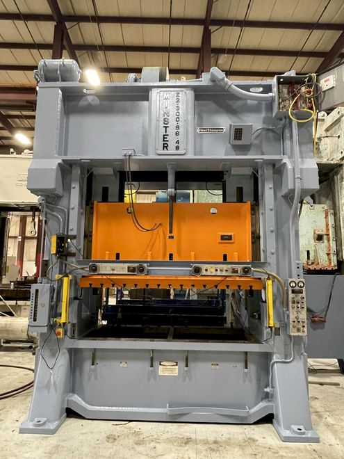300 ton Minster E2-300-96-48 Hevi-stamper, Mechanical Metal Stamping Press, Year New 1983, Rebui