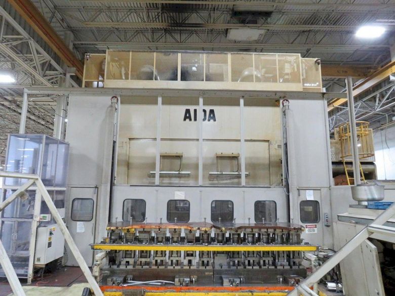 500 metric Ton Aida TMX-S2 Straight Side Double Crank Mechanical Progressive Die Metal Stamping