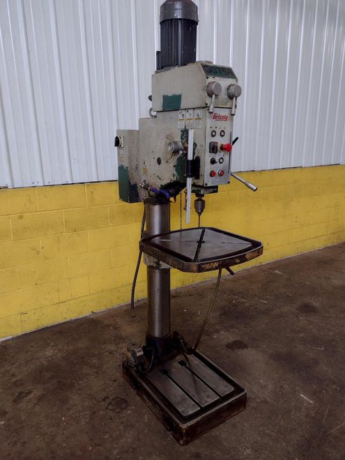 27" GRIZZLY MODEL #G0756 HEAVY DUTY DRILLING & TAPPING SINGLE SPINDLE DRILL: STOCK #16261