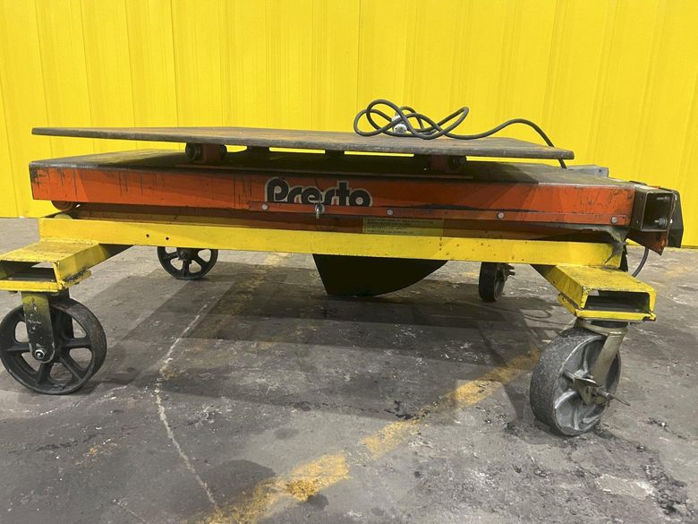 3,000 LB PRESTO MODEL XL36-30 HYDRAULIC POWER SCISSOR LIFT TABLE 110V: STOCK #20211