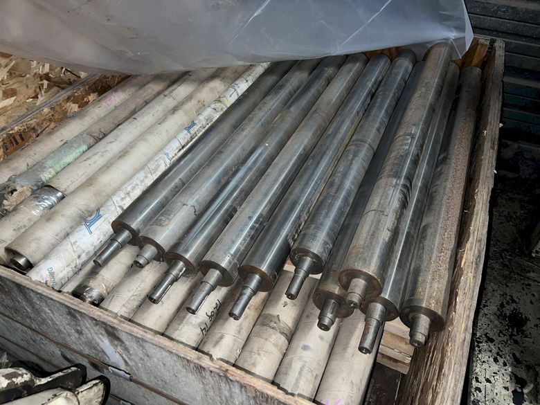 2.5" YODER ROLLFORMER ARBOR SPINDLE SHAFTS, NEW IN BOX:  40+ AVAILABLE @ $150 EACH: STOCK #15908