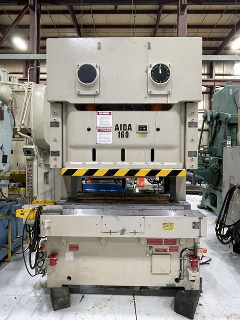 160 ton Aida (Metric) Used Metal Stamping Press Model# NC2-160 (1) Double Crank Gap Press For Sa